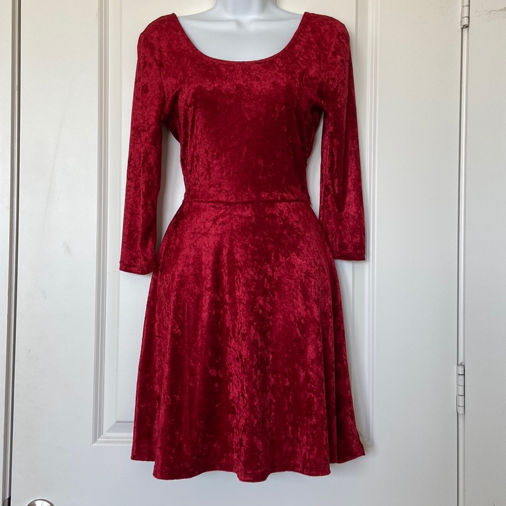 Red Velvet Mini Dress